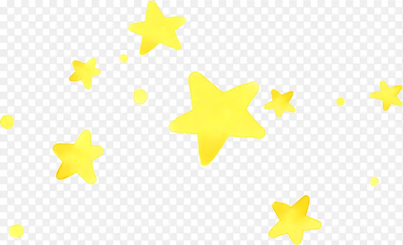 扁平风格黄色几何形状小星星