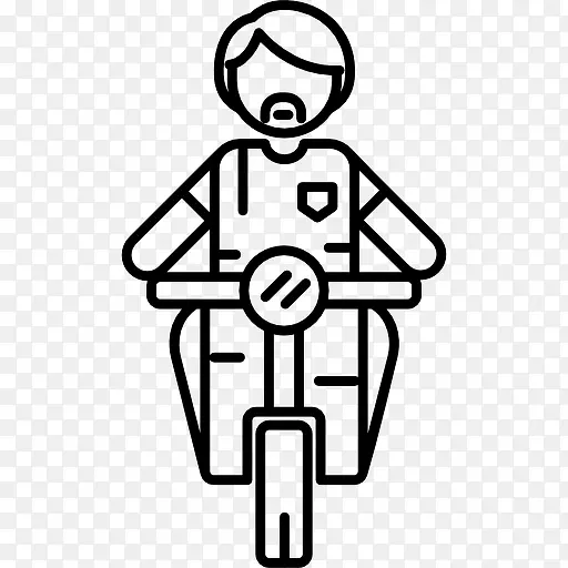 男子骑自行车图标