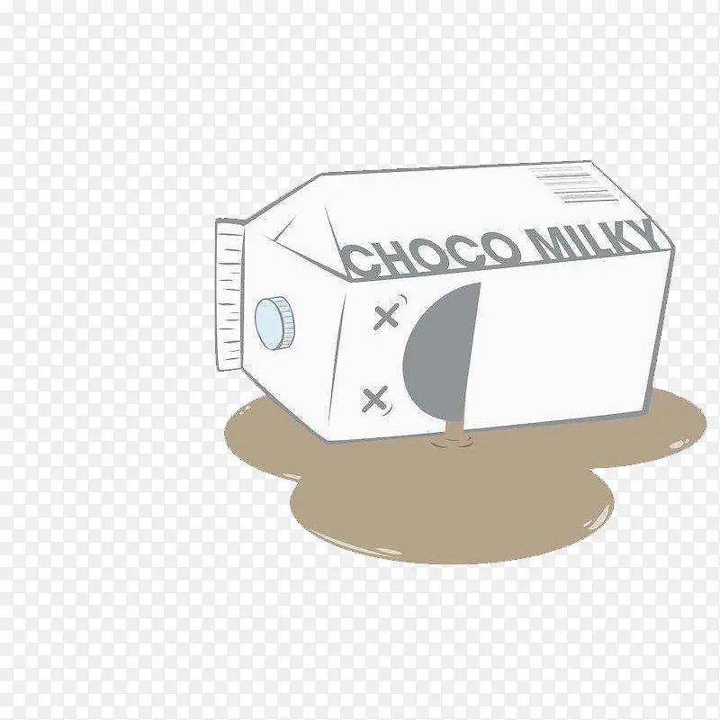 巧克力味牛奶盒手绘