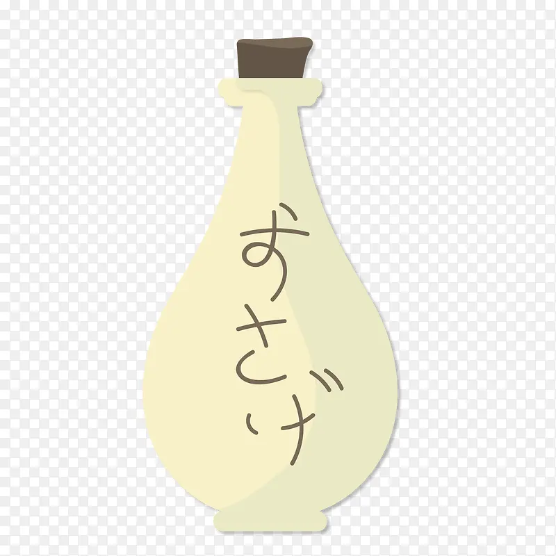 矢量日式瓶子