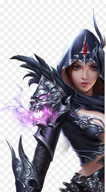 头戴黑帽美女游戏人物