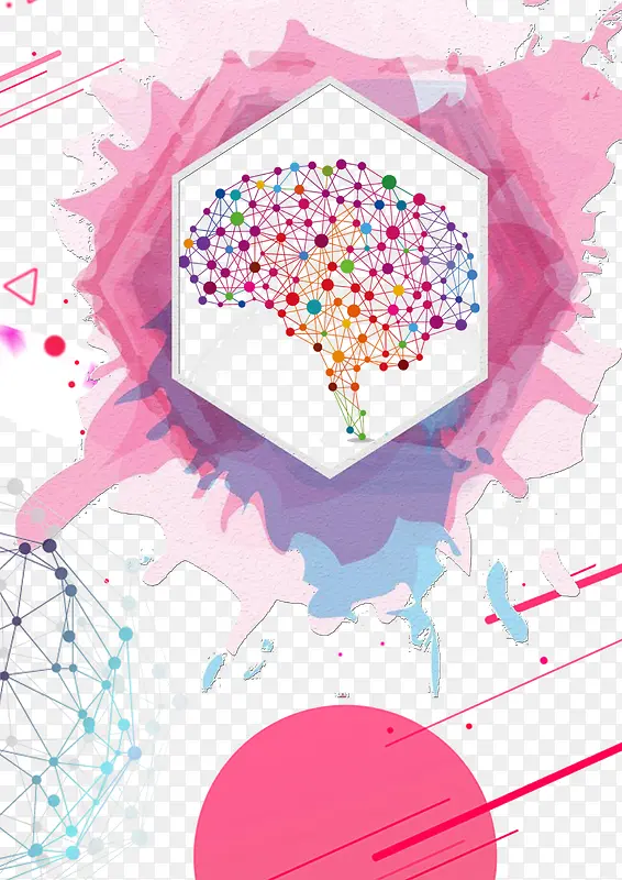 粉红色不规则图形