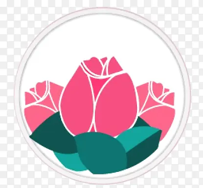 粉色花蕾艺术图案