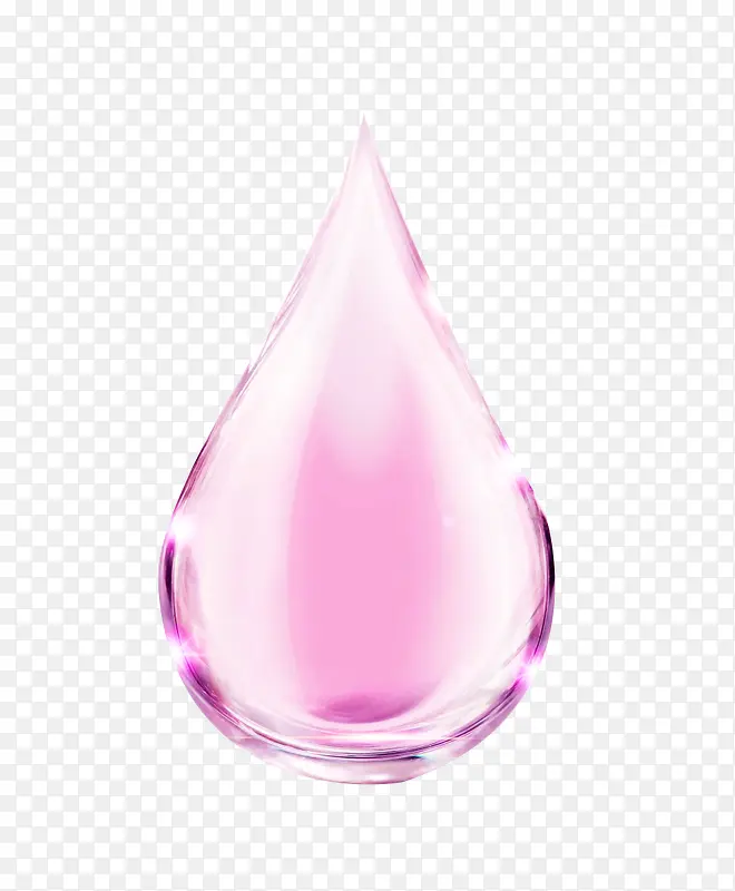 粉色手绘气泡化妆品水滴