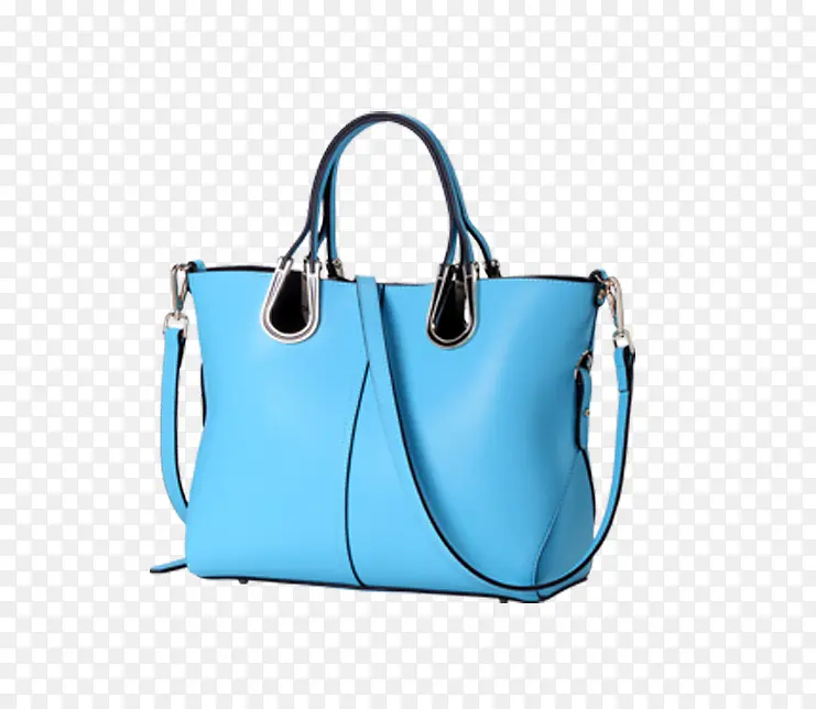 蓝色女性手提包