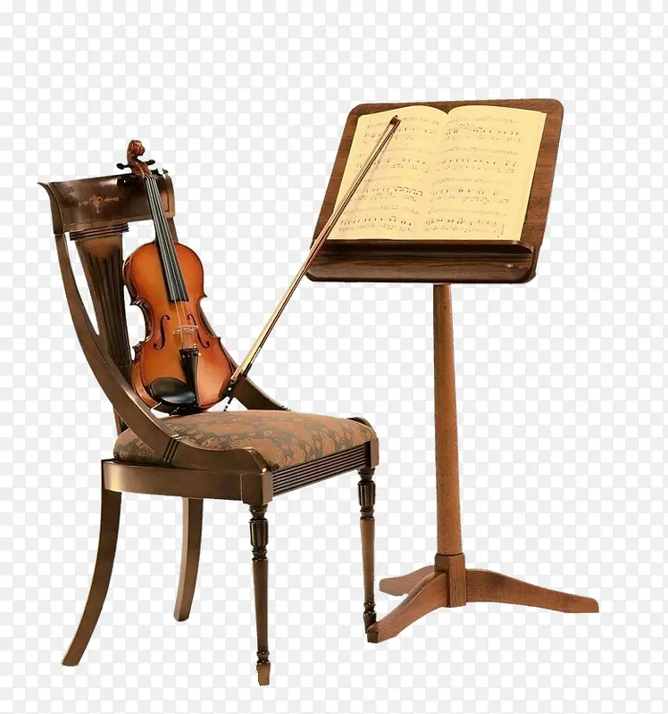 椅子上的小提琴