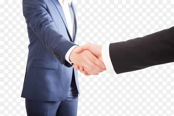 商务握手的2个人