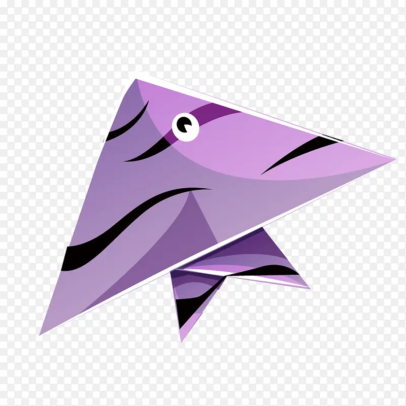 紫色三角热带鱼