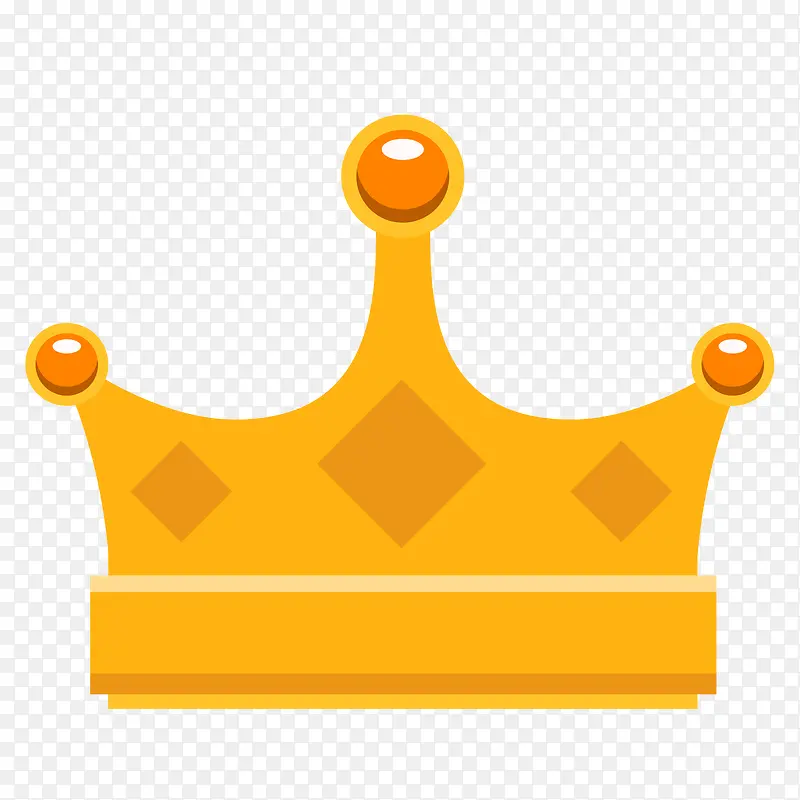 卡通扁平化金色的王冠