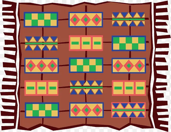 几何图形非洲风情地毯