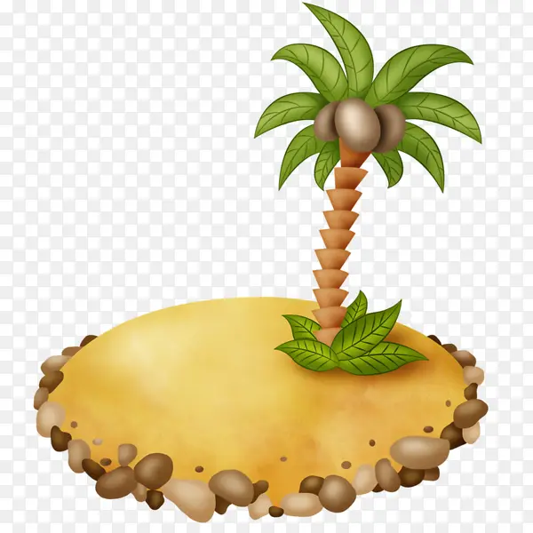 沙滩和椰子树