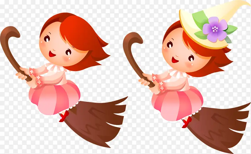 两个飞天小魔女