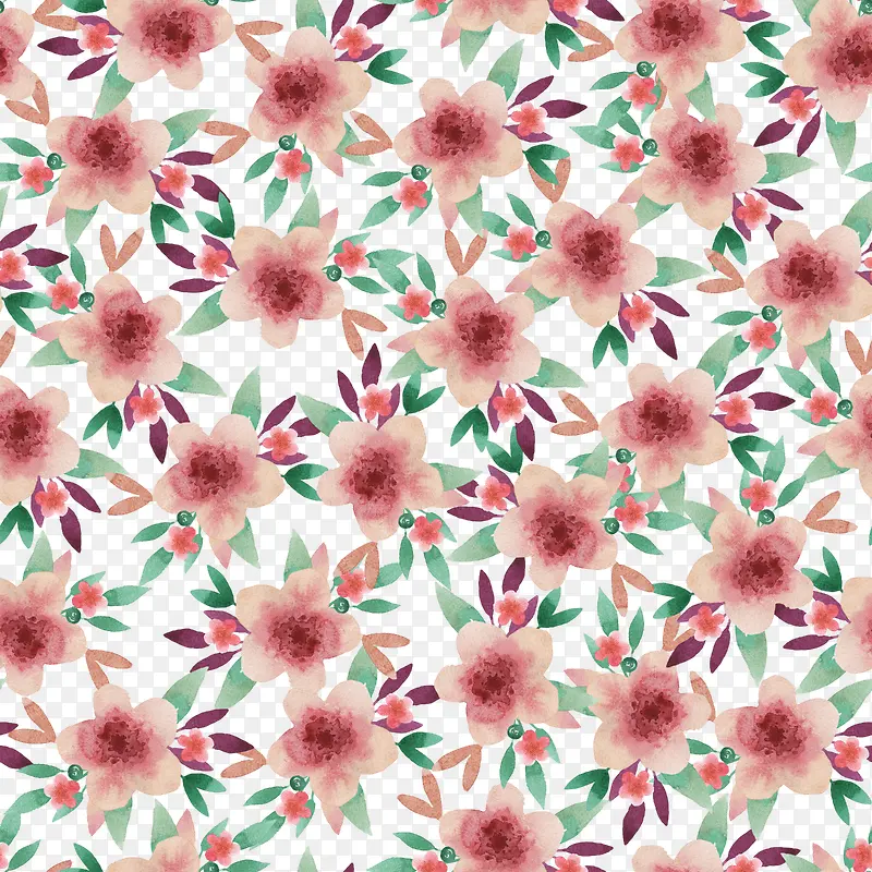 水彩花卉底纹背景