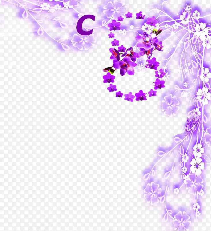 紫色发光藤蔓花卉婚礼