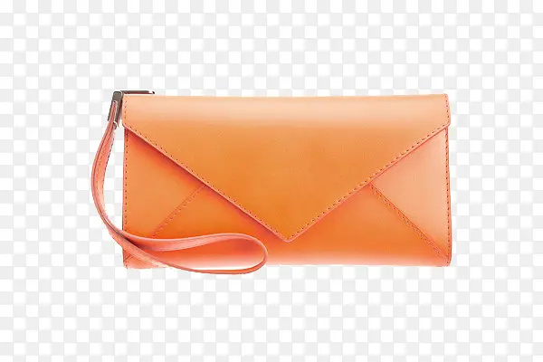 橙色信封手拿包