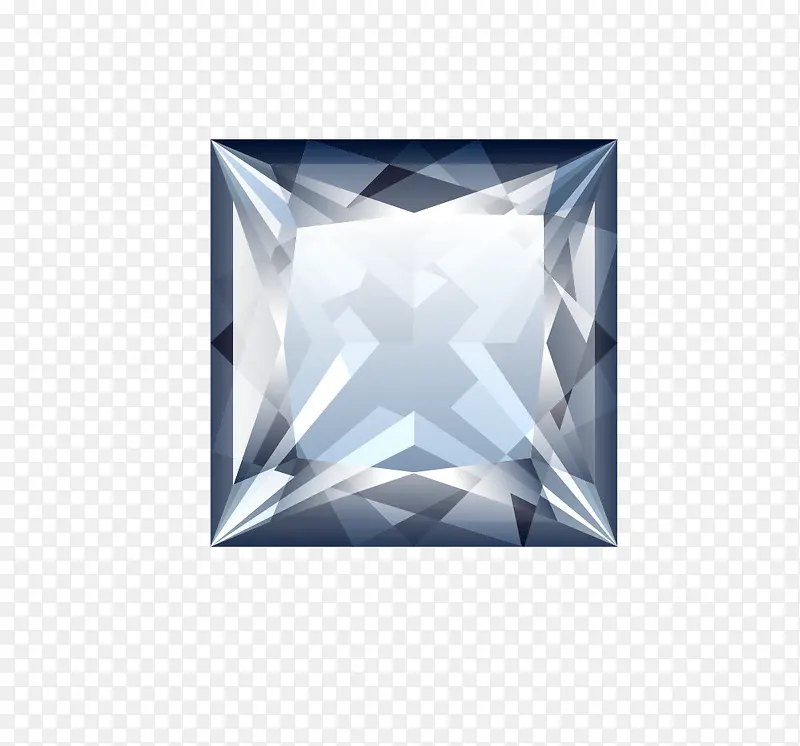正方形钻石设计矢量图