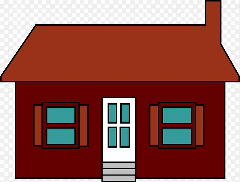 褐红色老房子