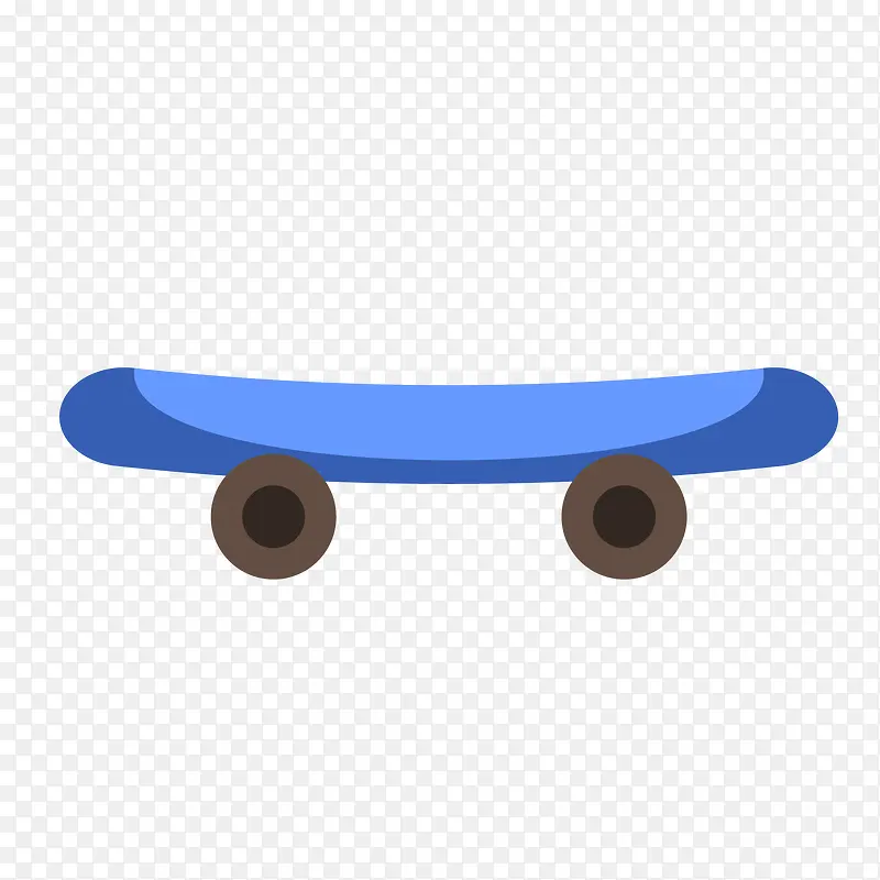 蓝色滑板玩具矢量图