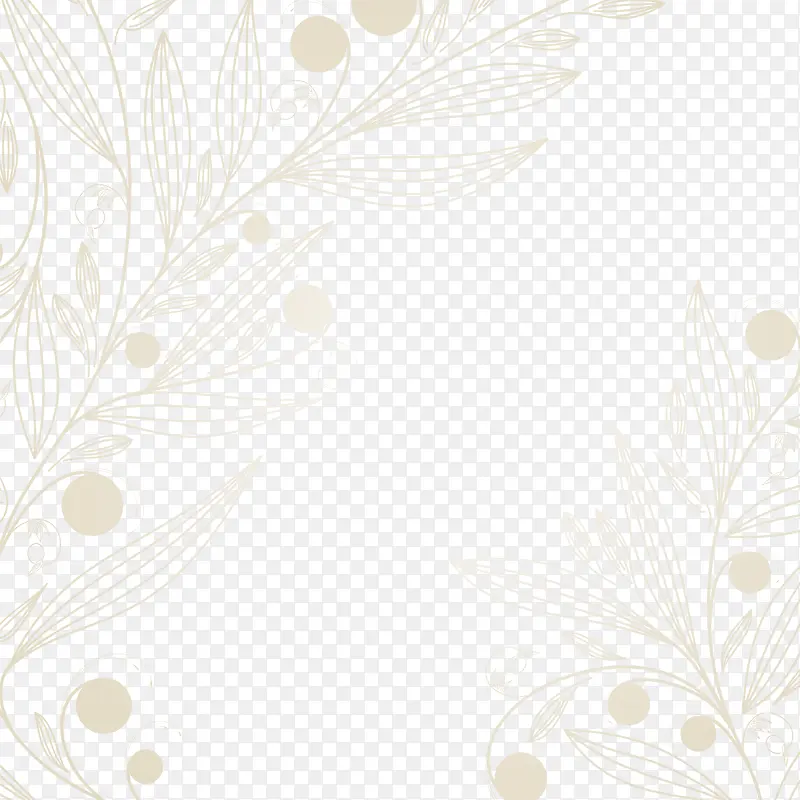 米色植物花纹图案