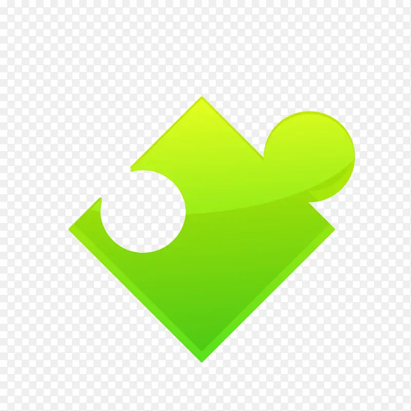 绿色拼图样式