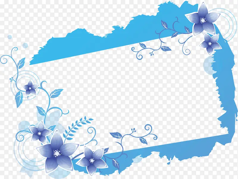 潮流花朵水墨