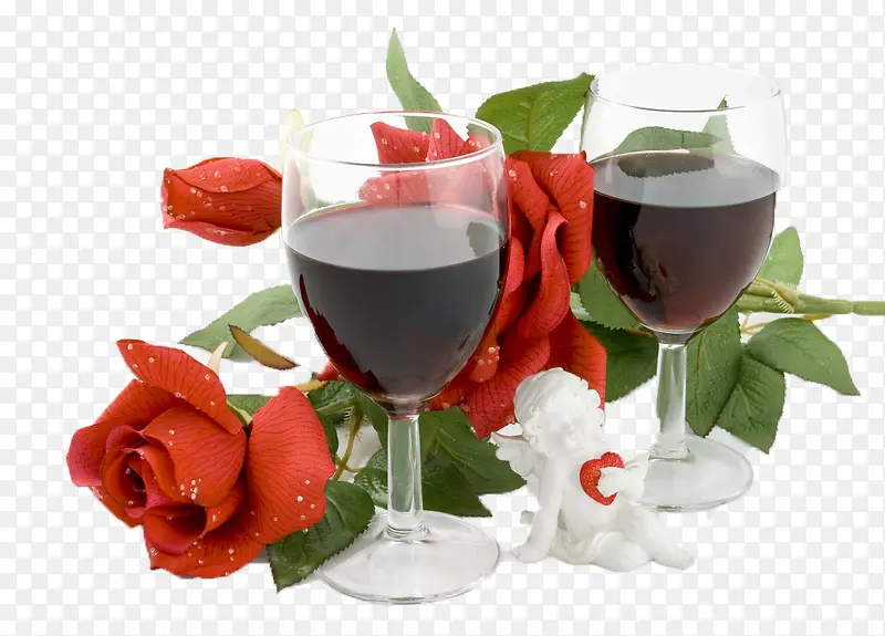 玫瑰和红酒