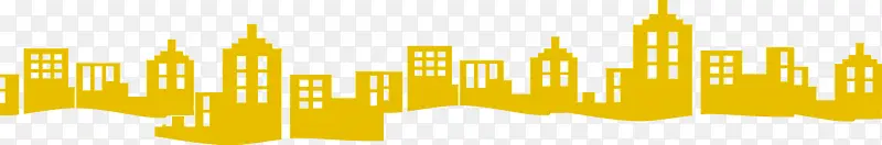 黄色扁平风格繁华都市城市海报