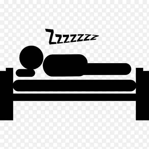 人睡在床上图标