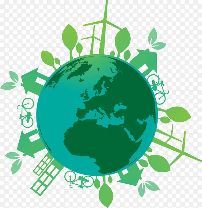 低碳节能环保绿色生态科技大自然