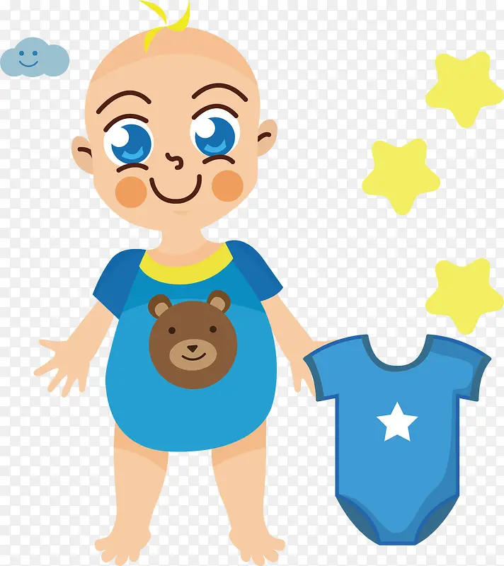 卡通可爱婴儿用品衣服素材