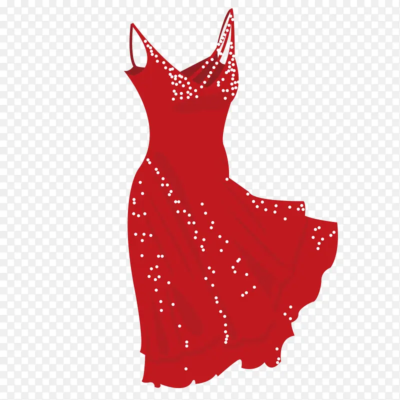 漂亮的红裙子