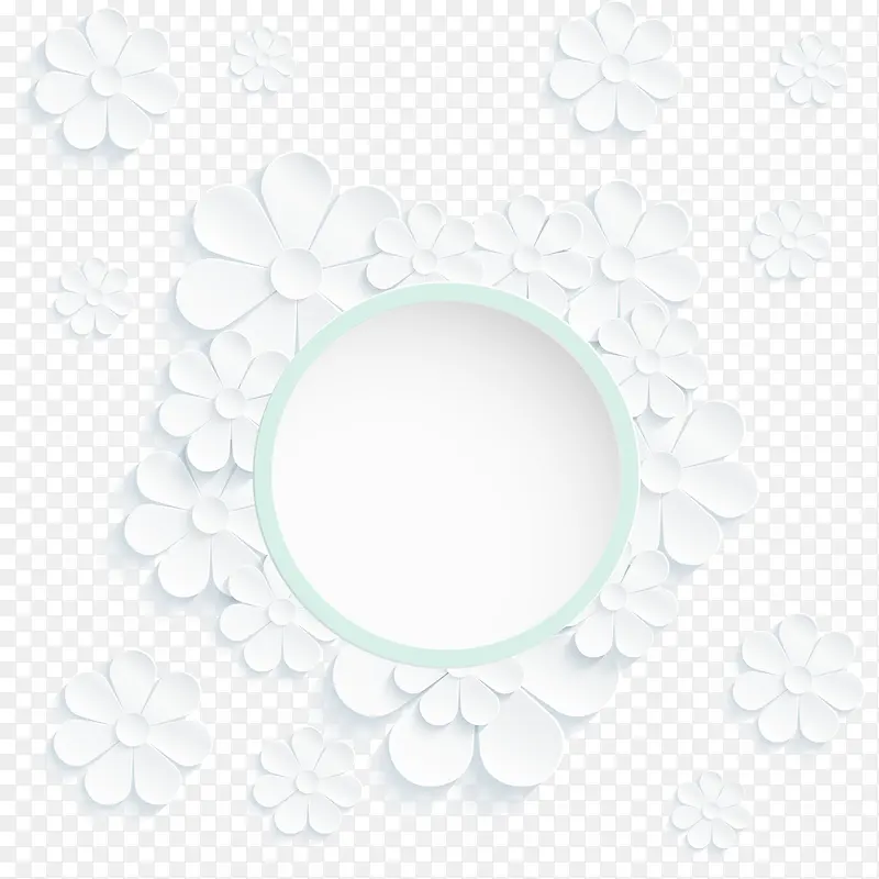 白色圆圈花朵