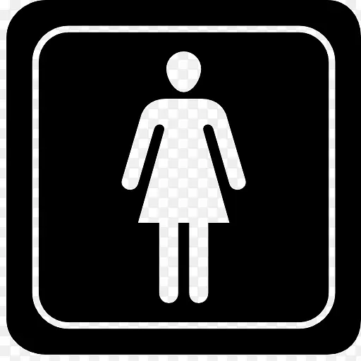 女人的身影在广场图标