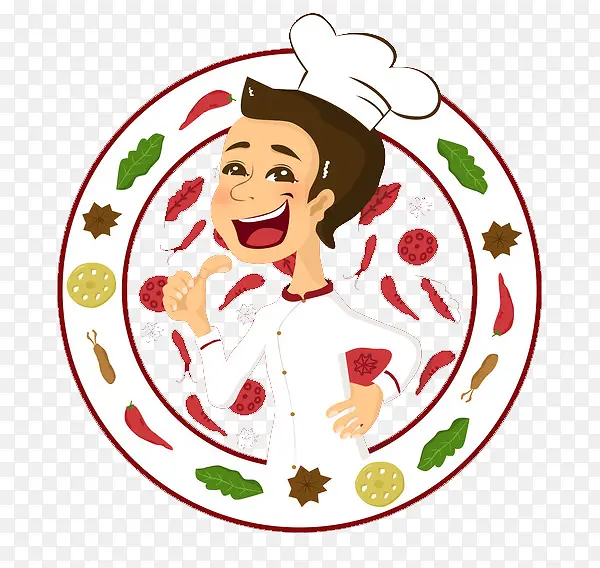 厨师美食logo