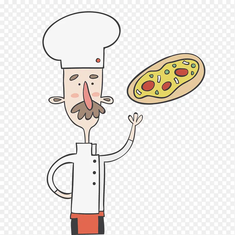 卡通厨师人物矢量图