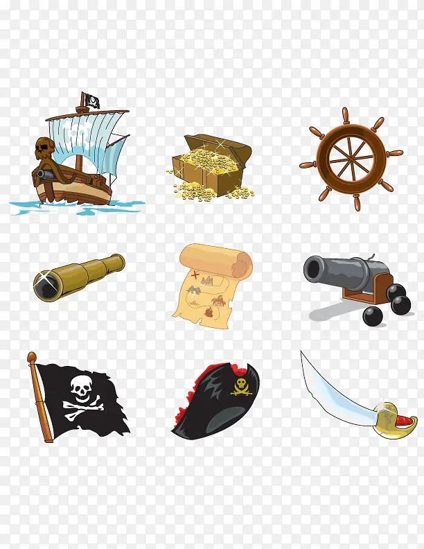 海盗船地图及财宝