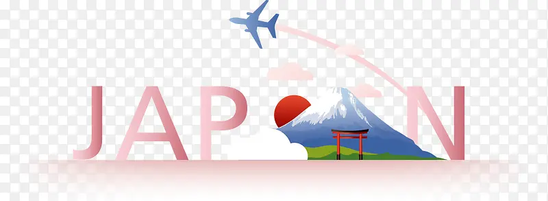 浮世绘日本旅游矢量