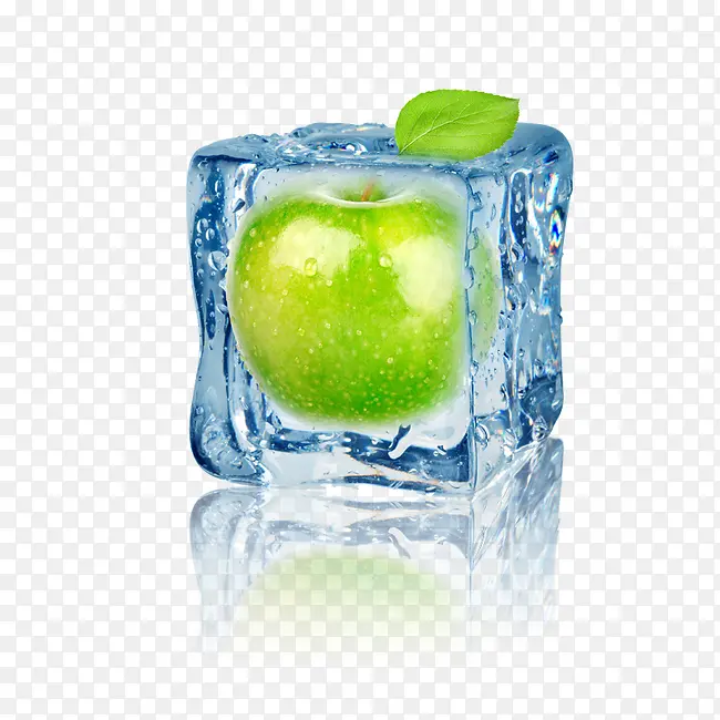 冰块 苹果