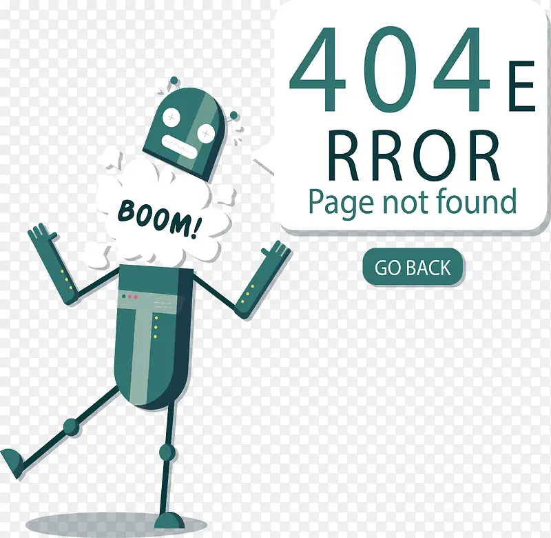 故障的机器人错误页面
