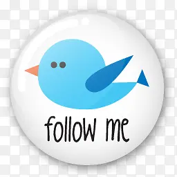 Twitter button follow me Icon
