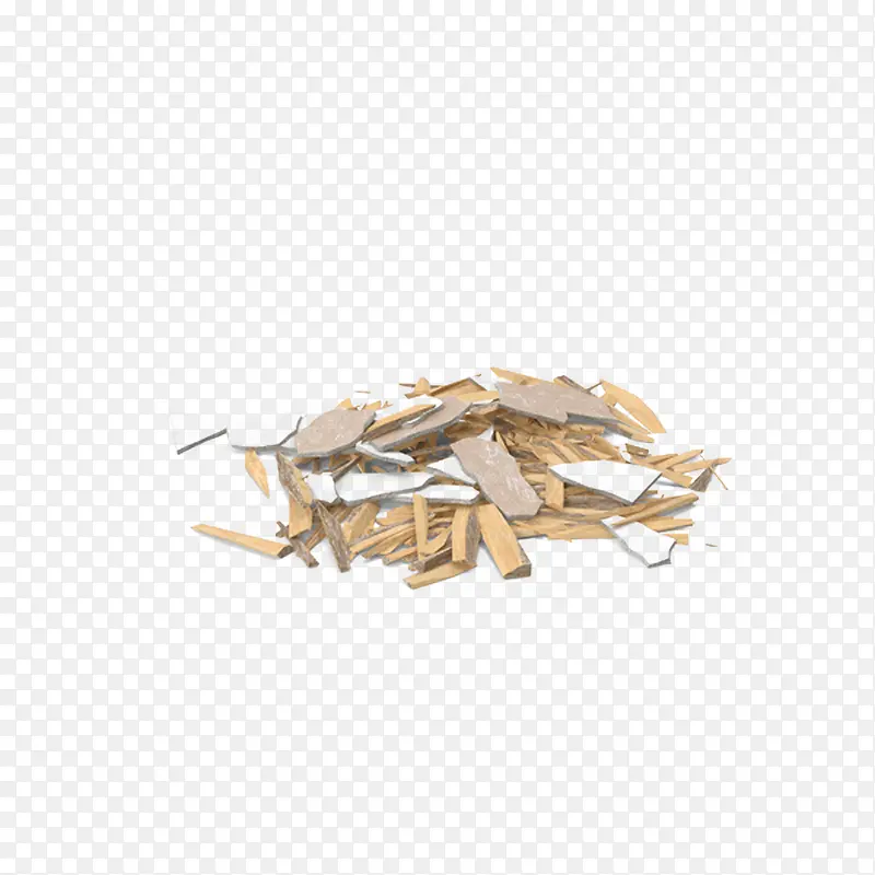 碎一地的木材屑