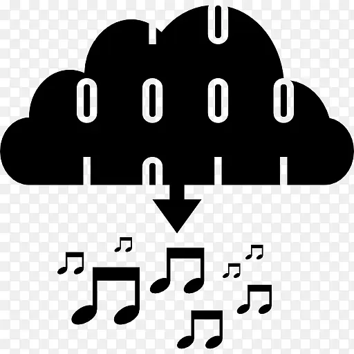 下载的音乐数据的云图标