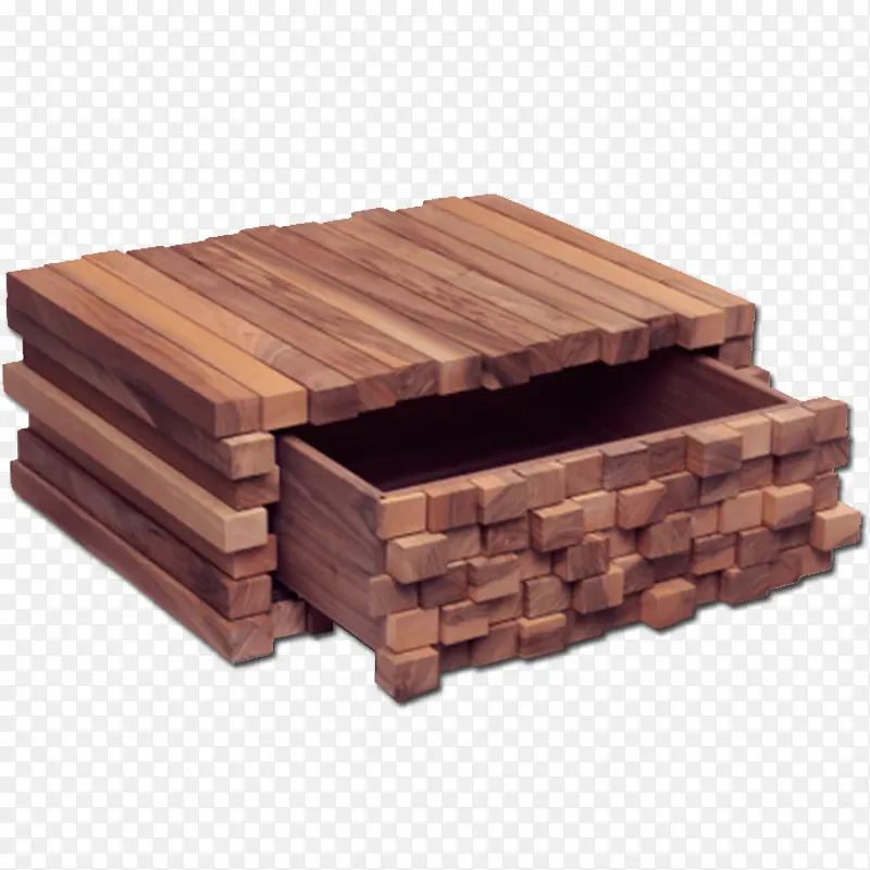 一堆木材