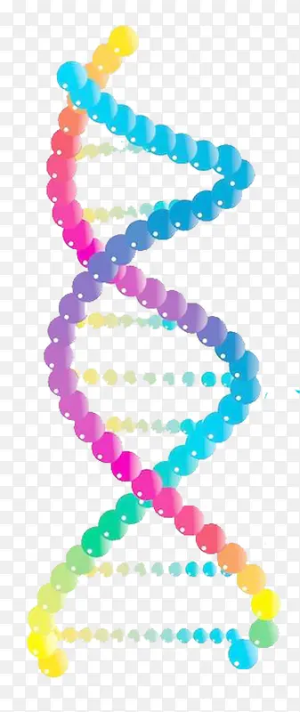 彩色DNA基因链图形