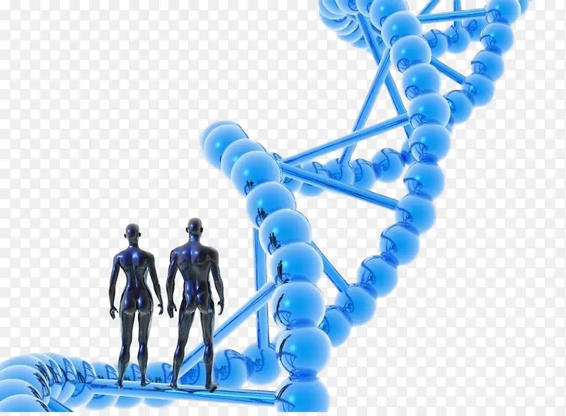 蓝色基因检测DNA双螺旋