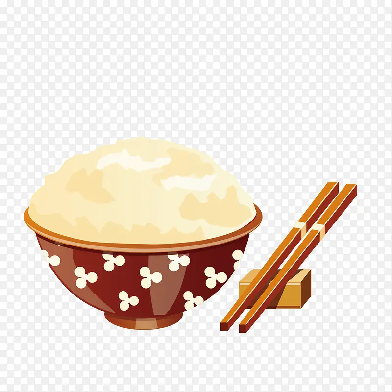 卡通美食米饭元素