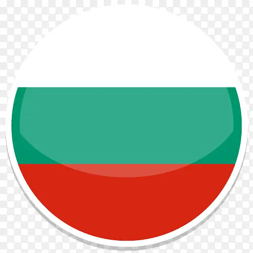 保加利亚平圆世界国旗图标集