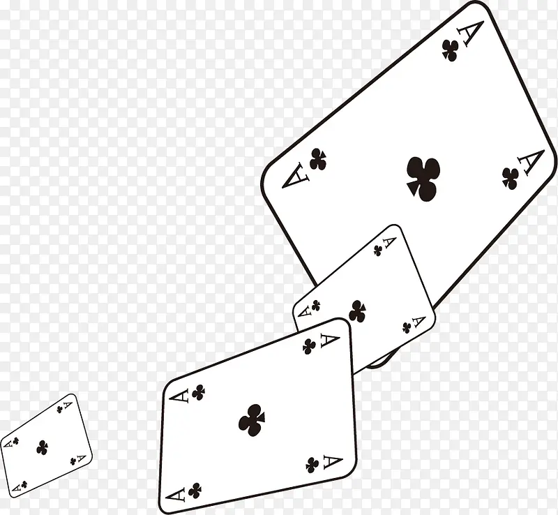 扑克牌矢量免抠装饰图案