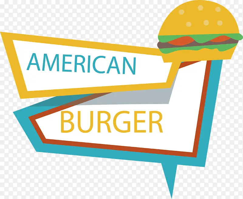 美式汉堡标题框