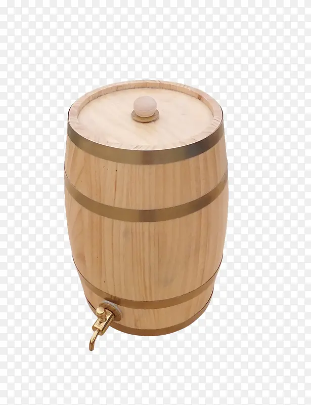 立式无胆木质红酒桶免抠素材
